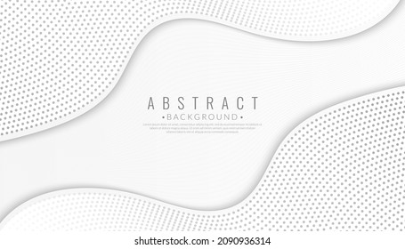 Abstract elegant gray background with flowing lines wave. Vector modern dot line stripe illustration.