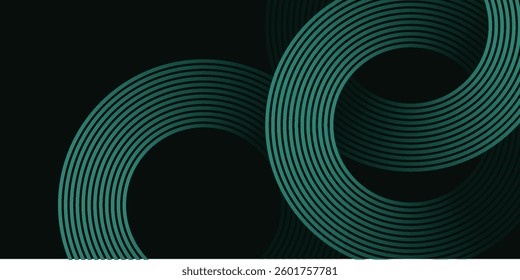 Abstract elegant green aqua background with glowing lines. Digital cyberspace, Big data analytics, 3d rendering, machine learning, and predictive analytics