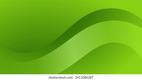 abstract  elegant green bio background with glowing lines