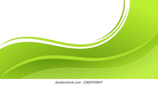 abstract elegant green curve background for business