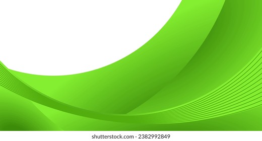 abstract elegant green curve background for business