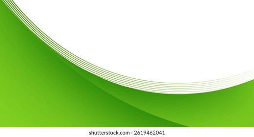 abstract elegant green curve background suit for banner, web, presentation, poster, brochure