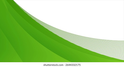 Fondo verde elegante abstracto de la curva para el negocio