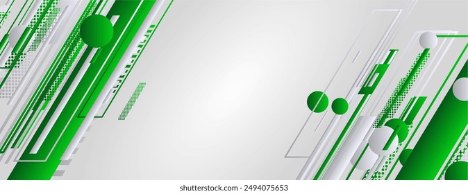 abstracto elegante fondo de tecnología verde con líneas y semitono