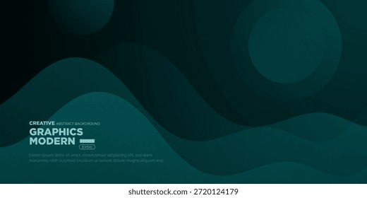 Abstractas diseño de fondo de onda verde elegante. Concepto de Anuncio de aspecto simple y lujoso. Fondo de elemento de patrón de Formas de onda de moda. Vector Eps10