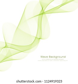 Abstract elegant green wave design background