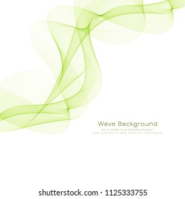 Abstract elegant green wave design background