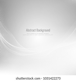 Abstract elegant grey color wave vector background