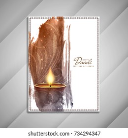 Abstract elegant Happy Diwali brochure design