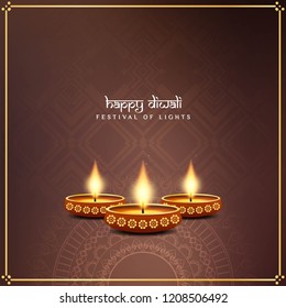 Abstract elegant Happy Diwali festival background design