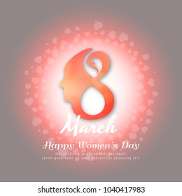 Abstract elegant Happy Women's Day background design