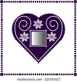 Abstract elegant heart illustration vector design.