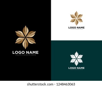 Abstract Elegant Leave Shape Logo Sign Symbol Icon