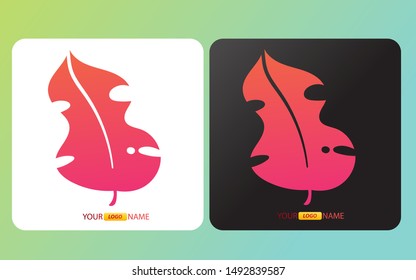 Abstract Elegant Leave Shape Logo Sign Symbol Icon Vector 