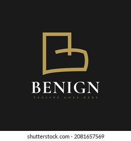 Resumen y diseño elegante del logotipo de la letra B con estilo minimalista. Logotipo de letra inicial B para la identidad de marca comercial