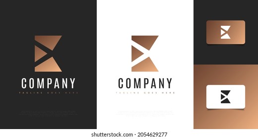Abstract and Elegant Letter E Logo Design Template in Golden Gradient. Graphic Alphabet Symbol for Corporate Business Identity