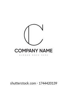 Resumen de la elegante letra tipo C plantilla de logotipo, logotipo vectorial para identidad empresarial y de empresa 
