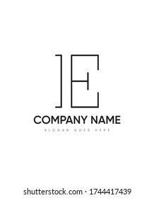 Abstract elegant letter type E logo template, vector logo for business and company identity 