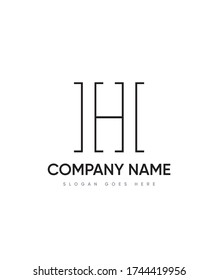 Abstract elegant letter type H logo template, vector logo for business and company identity 