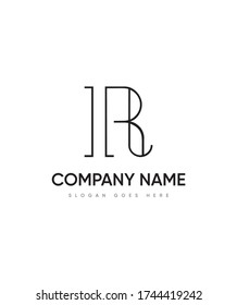 Abstract elegant letter type R logo template, vector logo for business and company identity 