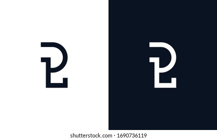 Abstract elegant line art letter PL logo. This logo icon incorporate with letter P and L in the creative way.