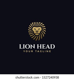Abstract Elegant Lion Head Logo Design Template