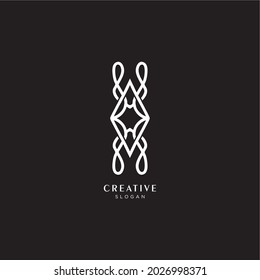 Abstract elegant logo icon design vector. Universal creative premium symbol. ornamental line abstract identity