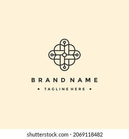 Abstract elegant logo logo icon design vector. Universal creative premium symbol.