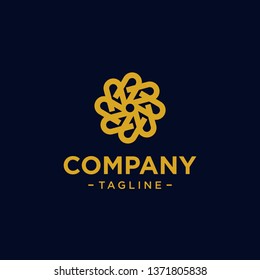 Abstract elegant logo icon vector design. universal premium ornament symbol. can be used for beauty industry, jewelry, boutique, hotel vector sign