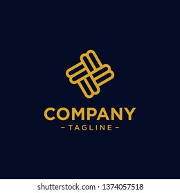 Abstract elegant logo icon vector design. universal premium ornament symbol. can be used for beauty industry, jewelry, boutique, hotel vector sign