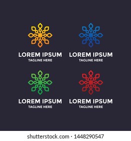 Abstract elegant logo icon vector design. universal premium ornament symbol. can be used for beauty industry, jewelry, boutique, hotel vector sign