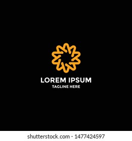 Abstract elegant logo icon vector design. universal premium ornament symbol. can be used for beauty industry, jewelry, boutique, hotel vector sign