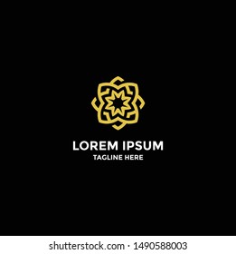 Abstract elegant logo icon vector design. universal premium ornament symbol. can be used for beauty industry, jewelry, boutique, hotel vector sign