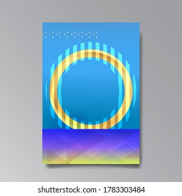Resumen elegante fondo de lujo, anillo de oro, círculo, círculo, joyería dorada, en un patrón de mosaico geométrico. Satisfacción de brillo de moda, efecto 3d, capa, invitación, pancarta, plantilla de diseño de portada
