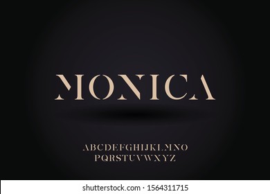 Abstract elegant luxury typeface design vector