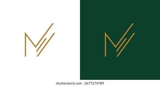 Abstraktes und elegantes ME-Buchstabe erstes Logo-Design	
