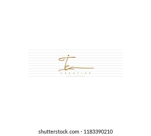 abstract elegant minimal handwriting letter Ie logotype