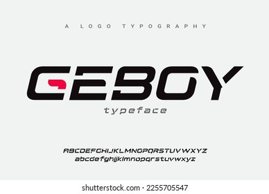Abstract elegant modern alphabet with urban style template