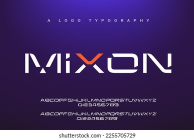 Abstract elegant modern alphabet with urban style template