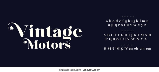 Abstract elegant modern alphabet with urban style template