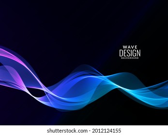 Abstract elegant modern color wave decorative design background vector