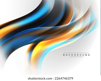 Resumen de un elegante vector de fondo de onda de color moderno