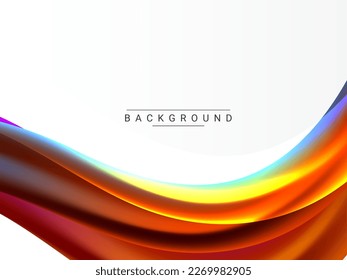 Abstract elegant modern color wave background vector