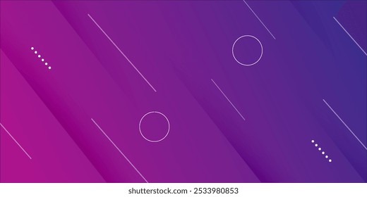 abstract elegant modern design purple and blue color background. circle line and halftone shape vector 