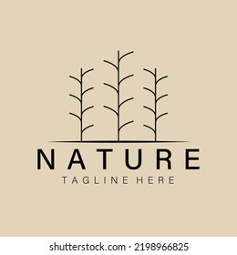 Abstract elegant nature line logo icon vector design. Graceful lined vector sign