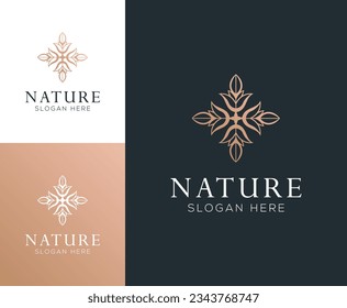 Abstract Elegant Nature Ornament Logo Design Template