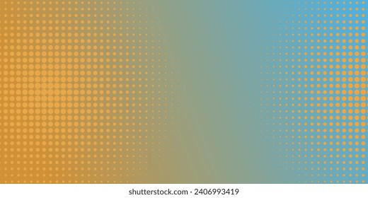 abstract elegant orange blue gradient background with halftone