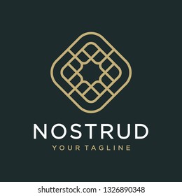 Abstract elegant ornament logo and icon vector design. Universal creative premium symbol. Graceful jewel boutique vector sign.