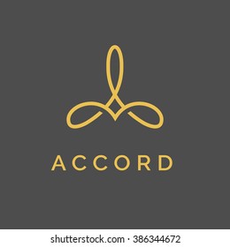 Abstract elegant ornament logotype sign mark icon vector design. Universal premium symbol 