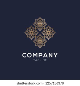 Minimalist Elegant Mandala Logo Golden Royal Stock Vector (Royalty Free ...